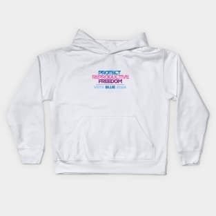 Protect Reproductive Freedom Vote Blue 2024 Kids Hoodie